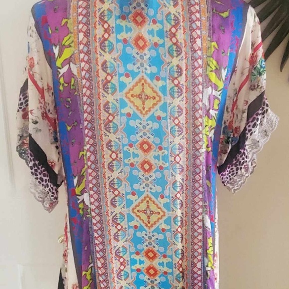 Johnny Was multi colored tunic - Picture 4 of 5